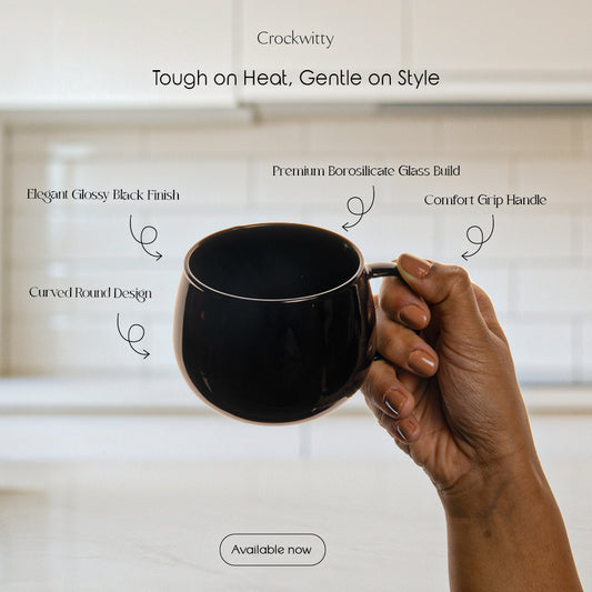 Borosilicate Glass Coffee Mug Set of 6 420 ml