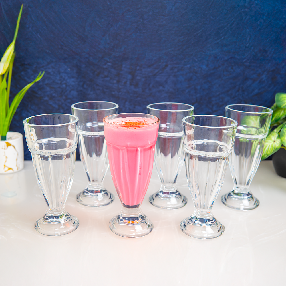 Tall Footed Milkshake Glass