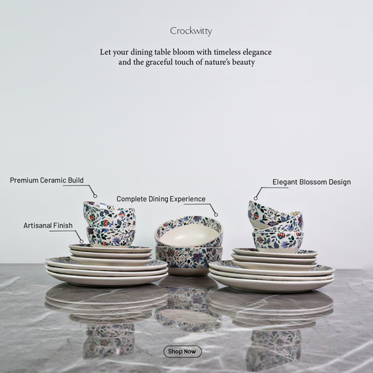Handcrafted BlossomAura 20 Piece Dinner Set of 6