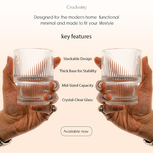 Stackable Juice Glass Set of 6 190 ml