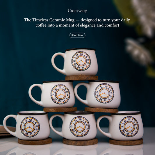 Timeless Ceramic Mug Set of 6 200 ml