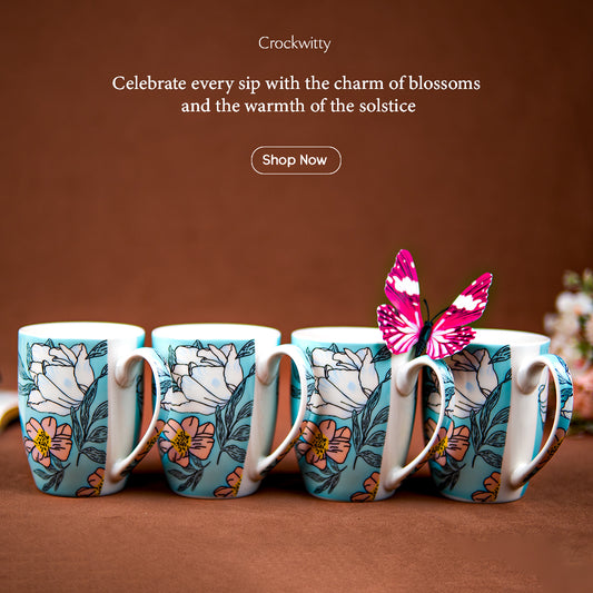 Floral Solstice Mug Set of 1 300 ml