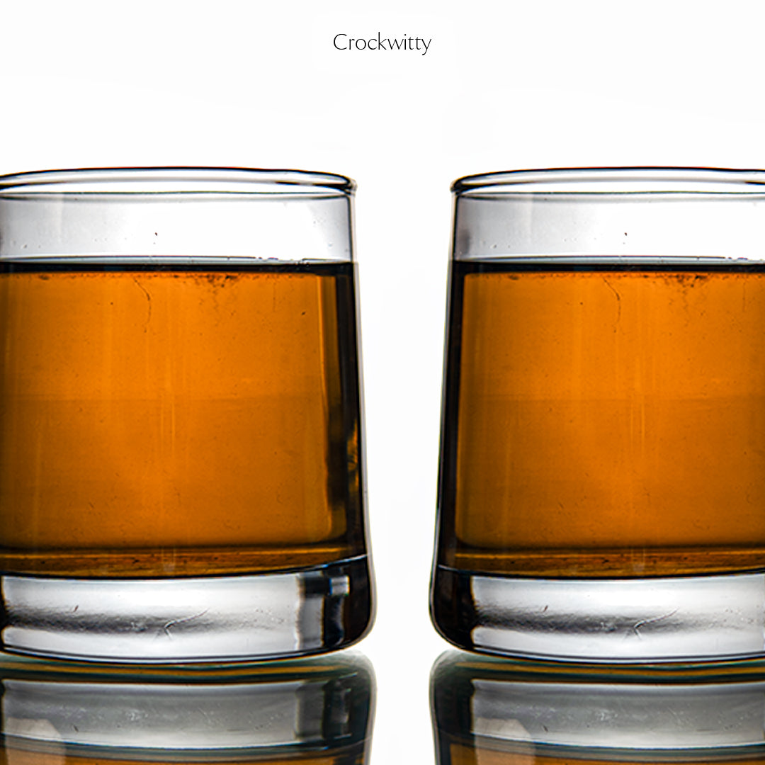 Black Glazed Whisky Glass Set of 6 300 ml