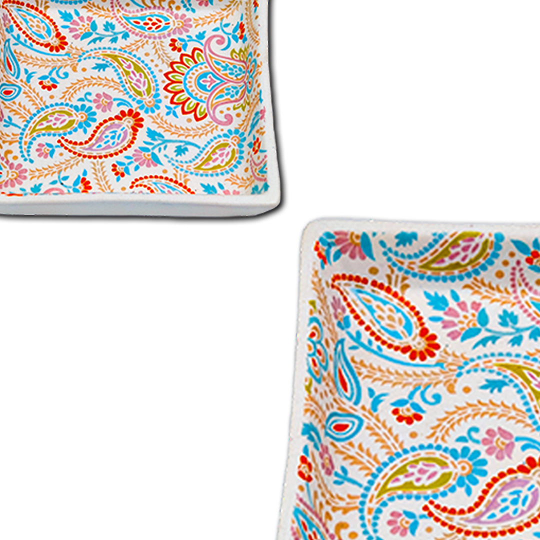 Floral Fiesta Handmade Chaat Platter Set of 6