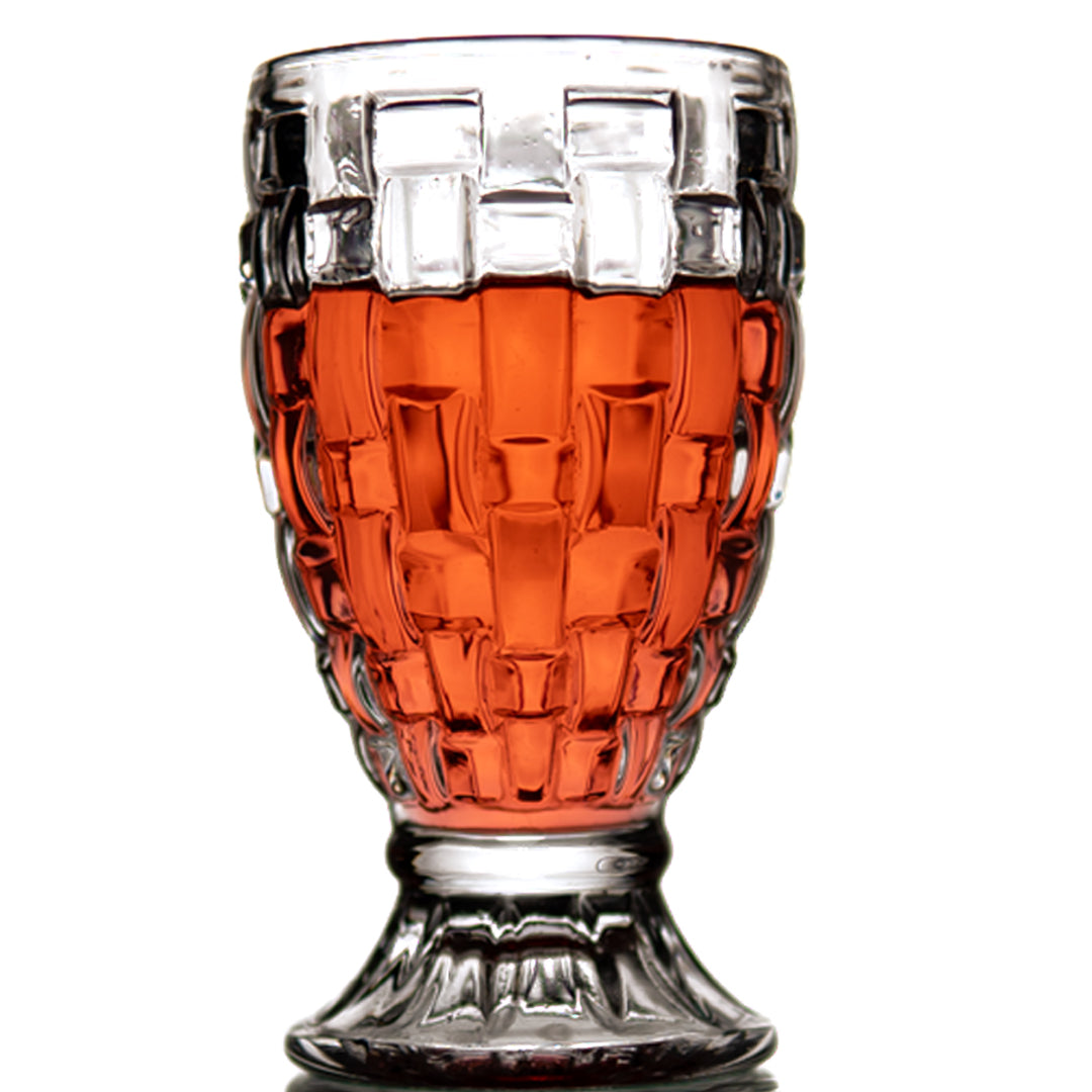 Bricked Crystal Glass Set of 6 220 ml