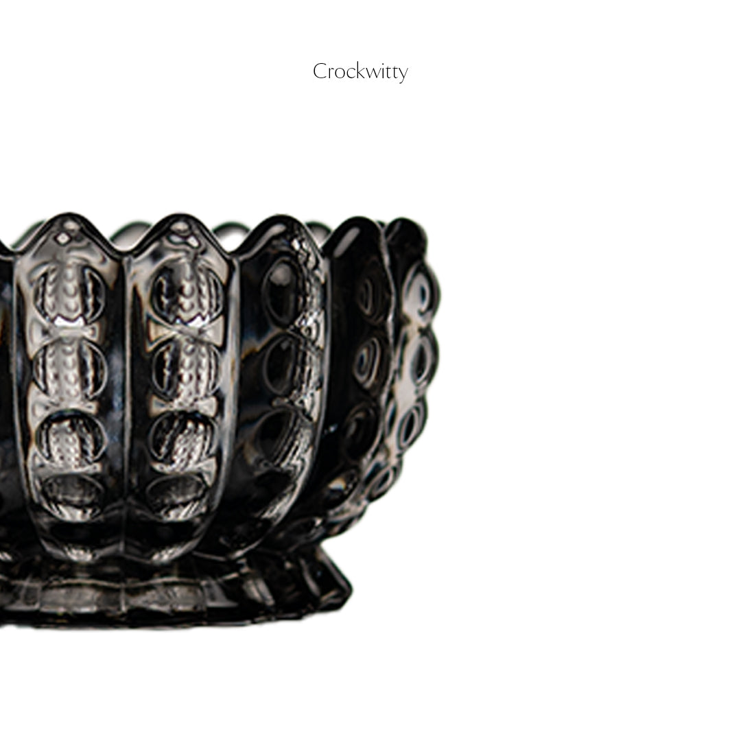 Black Crystal Dessert Cup Set of 6