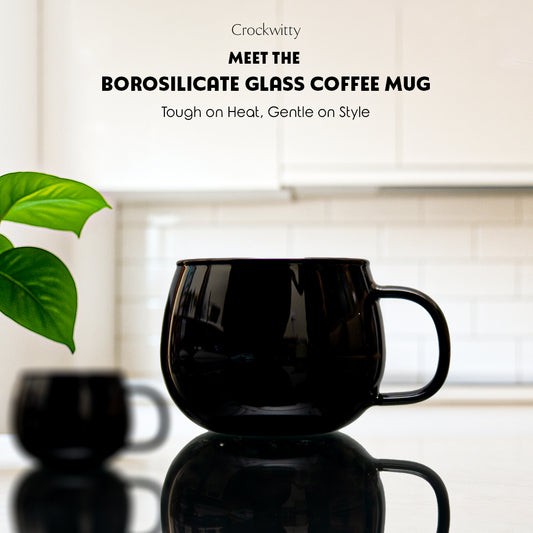 Borosilicate Glass Coffee Mug Set of 6 420 ml