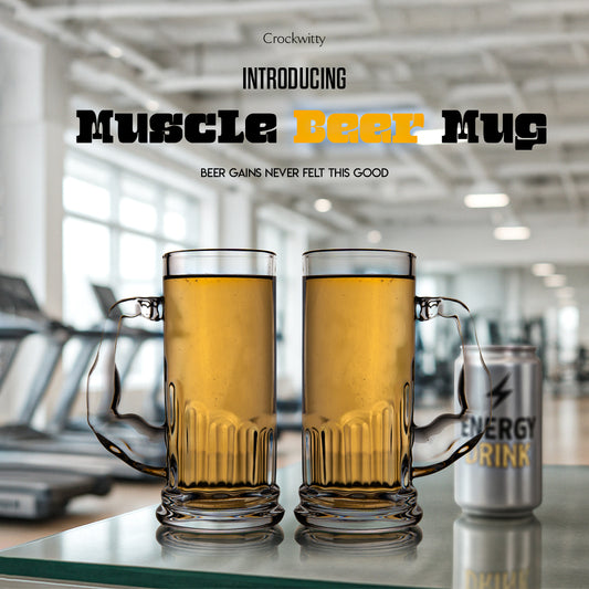 Muscle Beer Mug Set of 2 510 ml