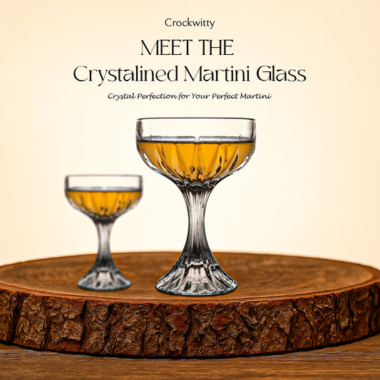 Crystalined Martini Glass Set of 2 180 ml