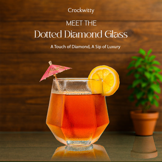 Dotted Diamond Glass Set of 6 330 ml