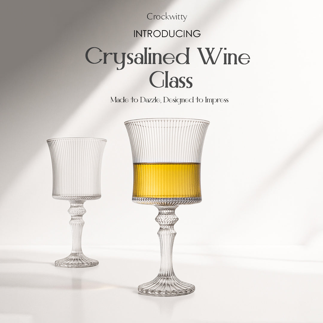 Crystalined Wine Glass Set of 2 370 ml