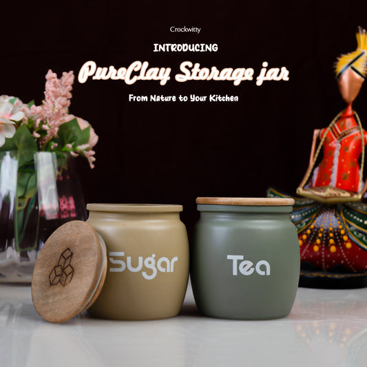 PureClay Storage Jar Set of 2 550 ml