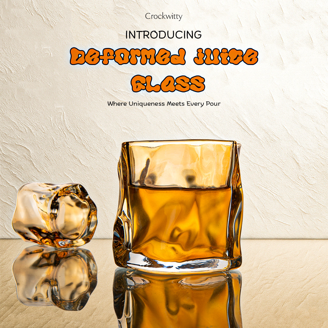 Deformed juice Glass Set of 6 200 ml