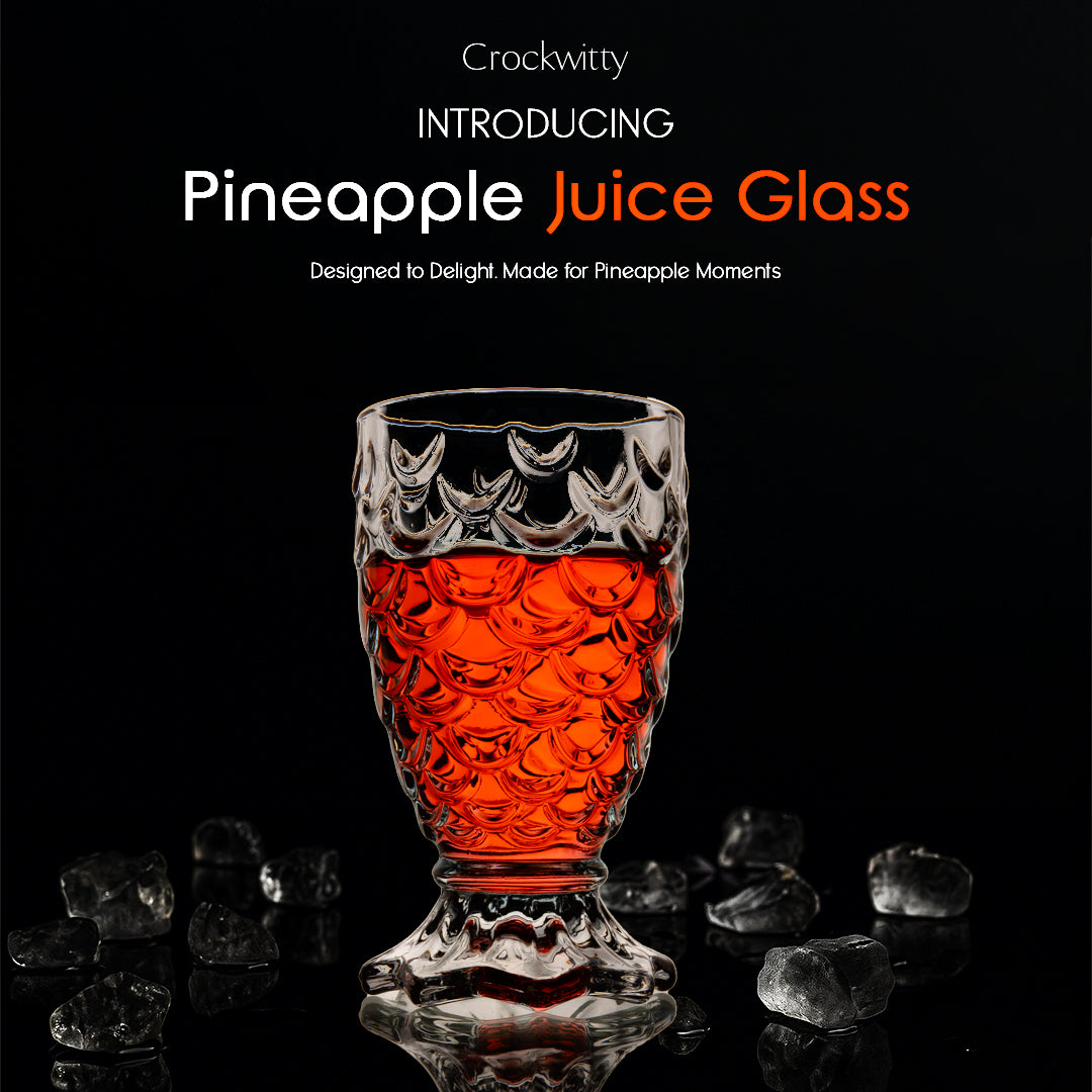 Pineapple Juice Glass Set of 6 280 ml