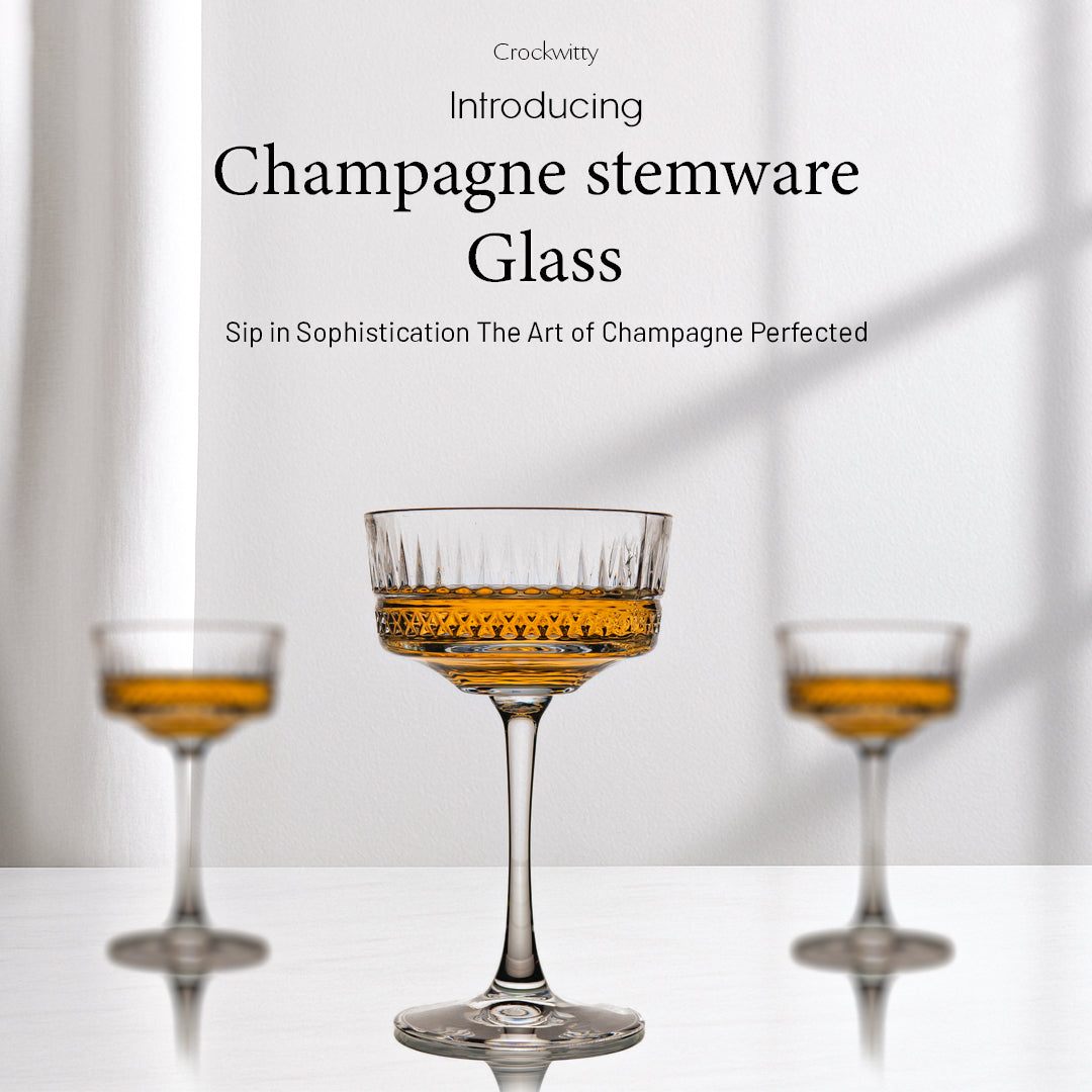 Champagne stemware Glass Set of 2 250 ml