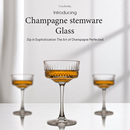 Champagne stemware Glass Set of 2 250 ml