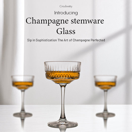Champagne stemware Glass Set of 2 250 ml