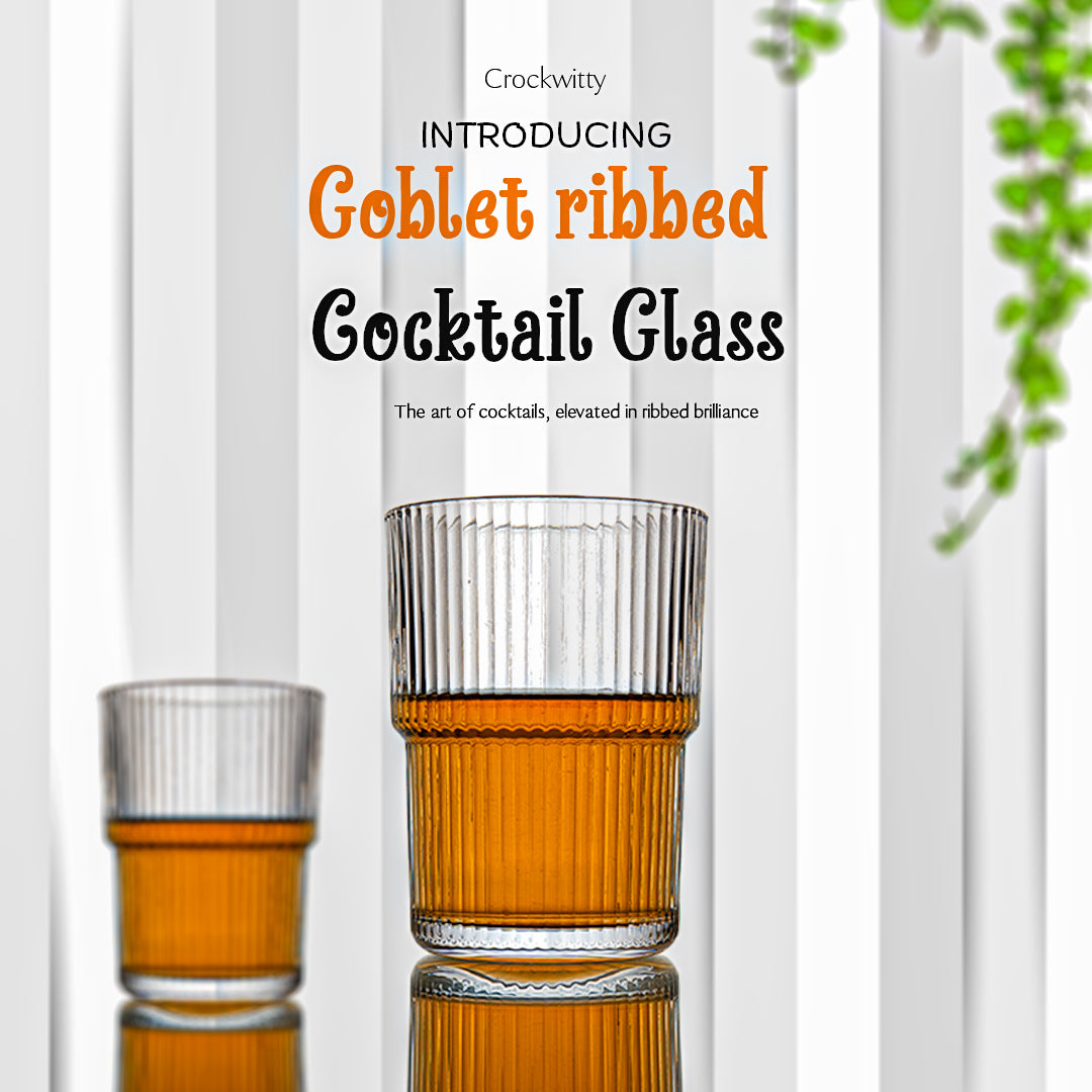 Goblet Ribbed Cocktail Glass Set of 6 472 ml