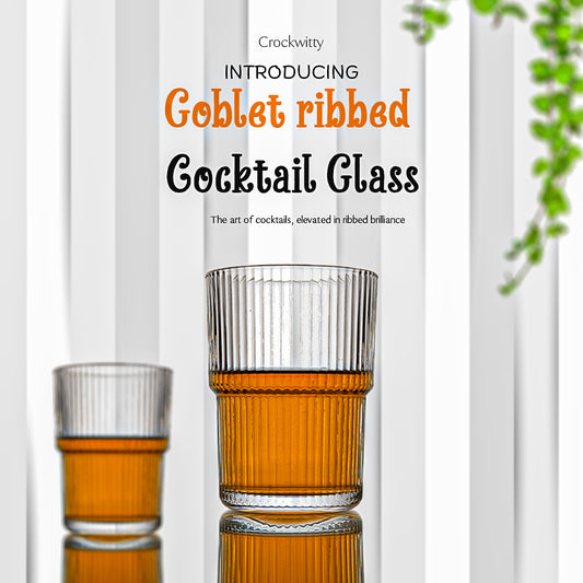 Goblet Ribbed Cocktail Glass Set of 6 472 ml