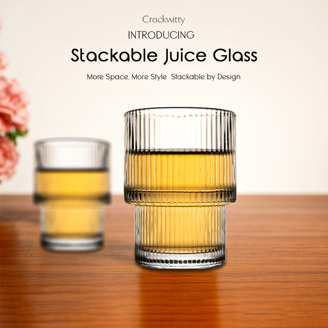 Stackable Juice Glass Set of 6 190 ml