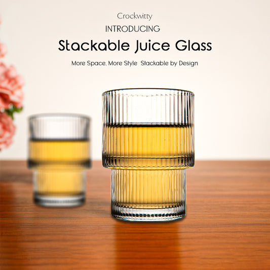 Stackable Juice Glass Set of 6 190 ml