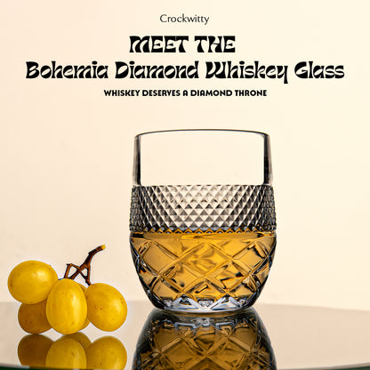 Bohemia Diamond Whiskey Glass Set of 6 320 ml