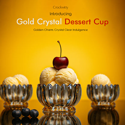 Gold Crystal Dessert Cup Set of 6