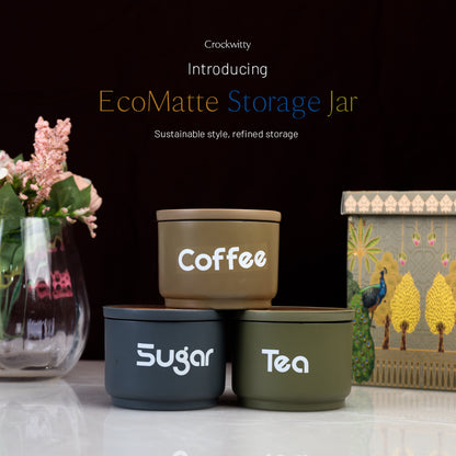 EcoMatte Storage Jar Set of 3 300 ml