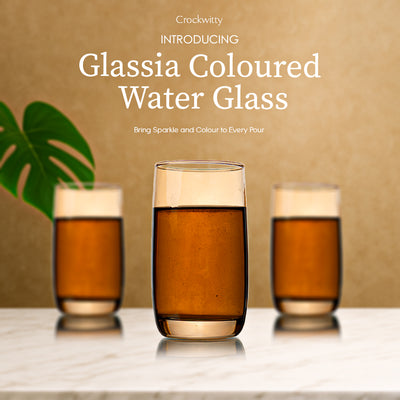 Glassia Coloured Water Glass Set of 6 280ml Crockwitty