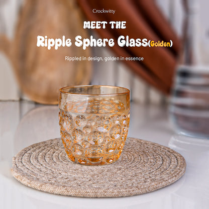 Golden Ripple Sphere Glass Set 6 350 ml