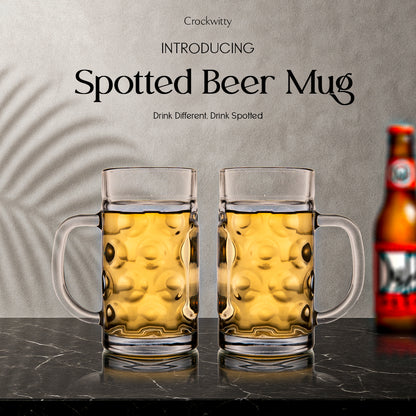 Spotted Beer Mug Set of 2 600 ml