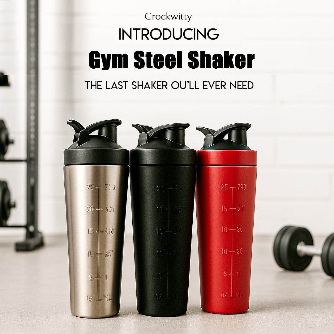 steel gym protein shaker set of 1 for daily hydration