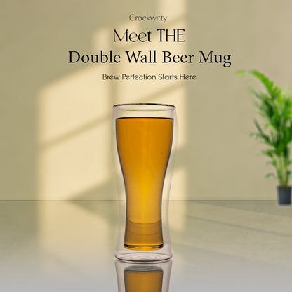 Double Wall Beer Mug Set of 1 420 ml