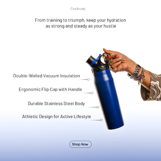 Steel Insulated Athelete Bottle Set of 1 600 ml