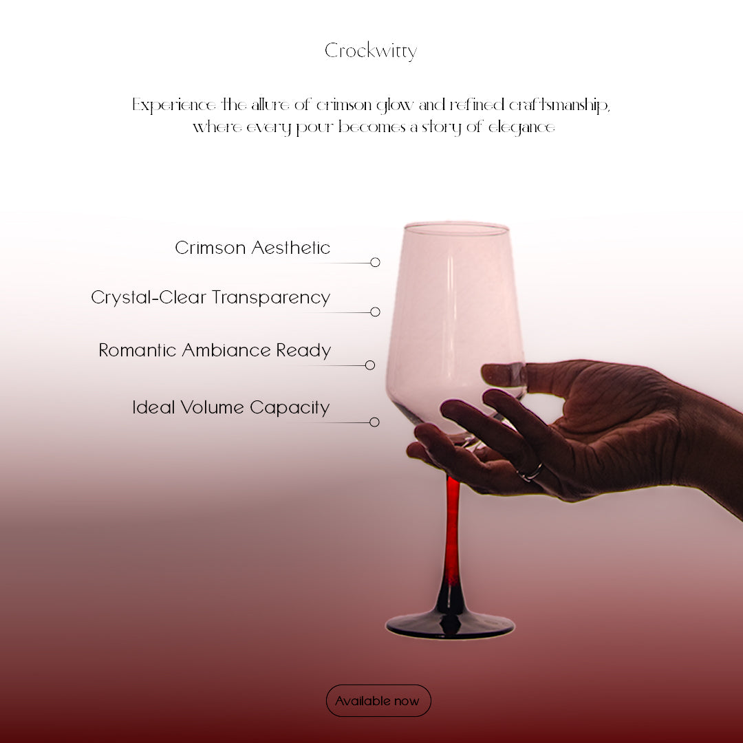 Crimson Elegance Wine Glass Set of 2 370 ml