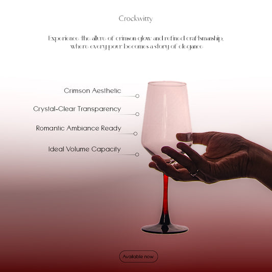 Crimson Elegance Wine Glass Set of 2 370 ml