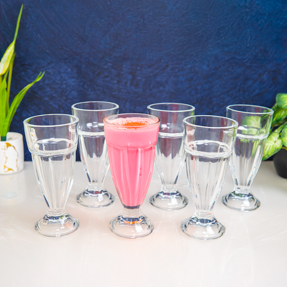 Tall Footed Milkshake Glass