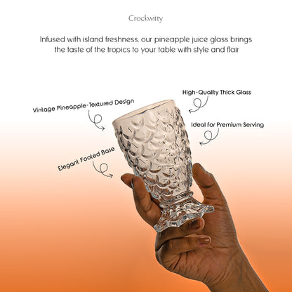 Pineapple Juice Glass Set of 6 280 ml