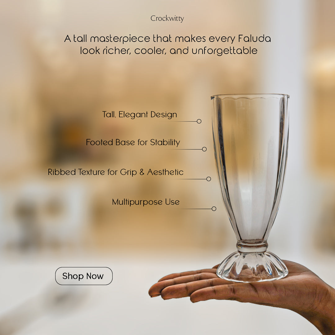 Tall Footed Faluda Glass Set of 2 360 ml