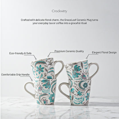 GraceLeaf Handmade Ceramic Mug Set of 1 320 ml