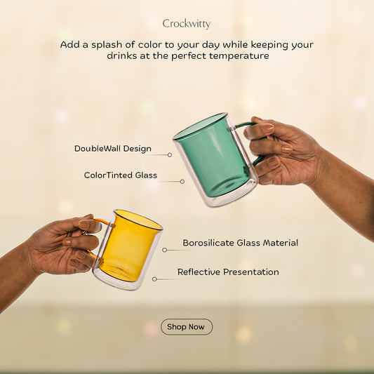 Coloured Double Walled Mug Set of 1 250 ml