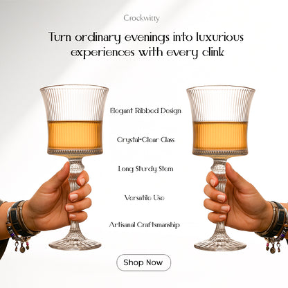 Crystalined Wine Glass Set of 2 370 ml