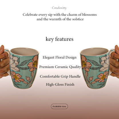 Floral Solstice Mug Set of 1 300 ml