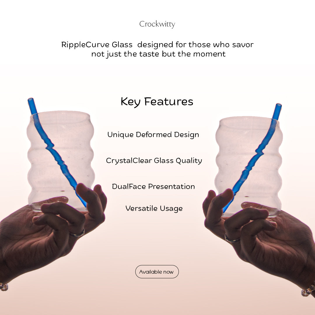 RippleCurve Glass Set of 2 500 ml