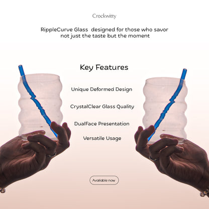 RippleCurve Glass Set of 2 500 ml