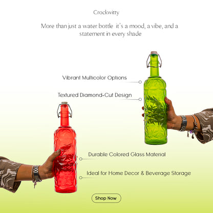 Multi Coloured Water Bottle Set of 4 1000 ml