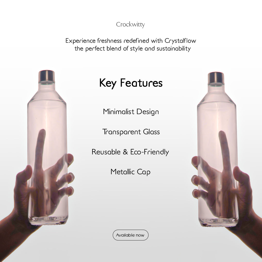 Crystalflow Glass Bottle Set of 1 750 ml