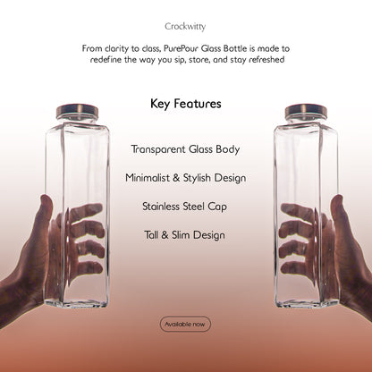 PurePour Glass Bottle Set of 1 750 ml