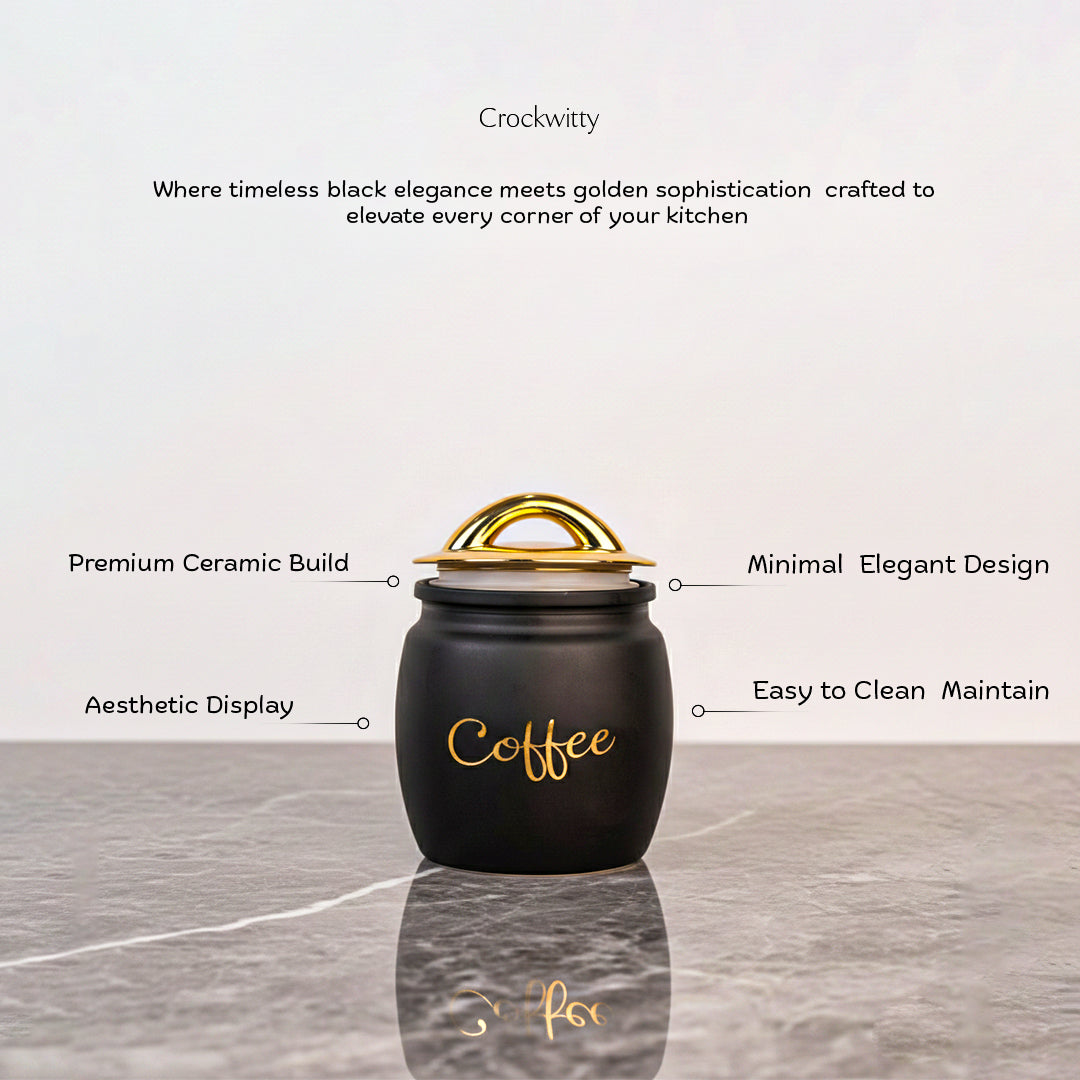 Majestic Black Jar Set of 3 550 ml