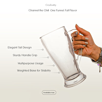 Clear Funneled Beer Mug Set of 2 270 ml